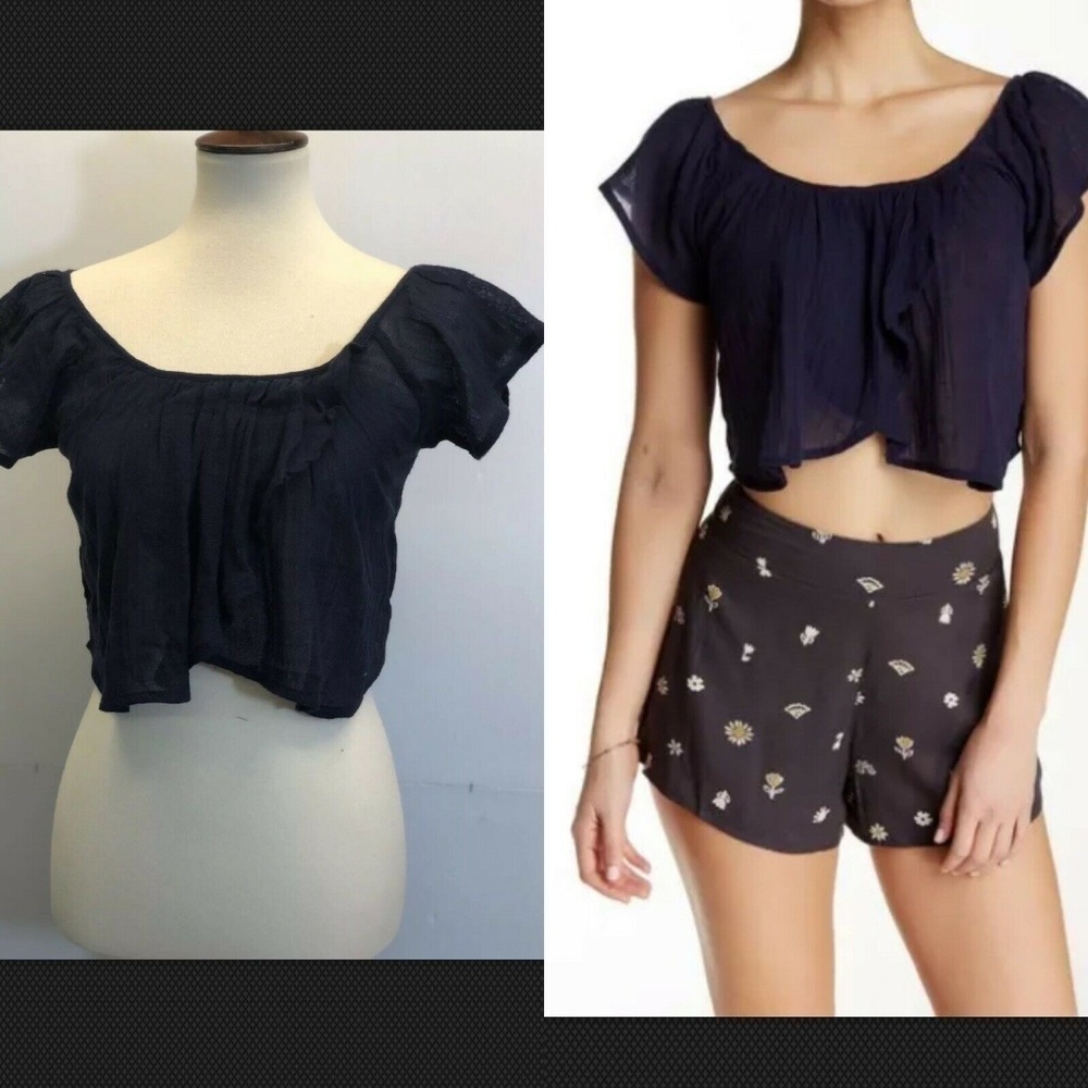 Billabong Festival Sol Scoop neck Crop Top Size S - Picture 1 of 5
